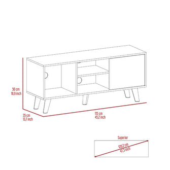 Mesa Para Tv Viena, Chocolate, con Espacio Para Tv Hasta de 45 Pulgadas