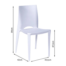 Kit por 4 Silla Zoé Para Sala, Comedor, Jardin - Blanca