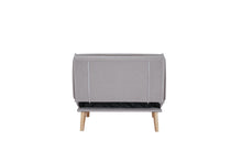 Sofá Cama Isidora, Gris, con Estructura de Madera y Tela 100% Poliéster