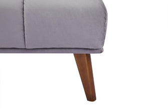 Sofá Cama Sabrina, Gris, con Estructura de Madera y Tela 100% Poliéster