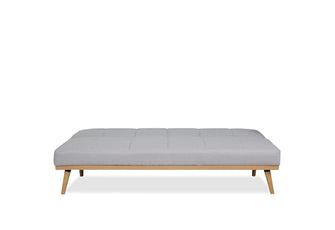 Sofá Cama Marsel, Gris, con Estructura de Madera y Tela 100% Poliéster