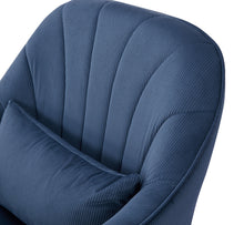 Silla Xavi, Azul Oscuro, Fabricado con Tela 100% Poliéster