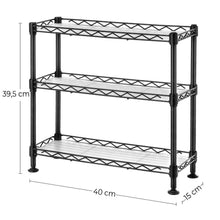 Organizador para Especias Shelves, Negro, de Tres niveles