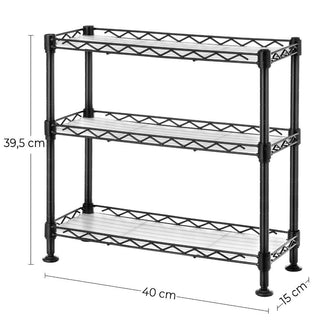 Organizador para Especias Shelves, Negro, de Tres niveles X2