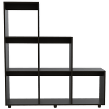 Biblioteca Zamur, Wengue, con Variedad de Espacios Para Libros y Artículos Decorativos