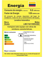 Lavadora Mabe Carga Superior 24 Kilos, Negro