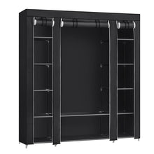 Closet Falts, Negro, Variedad de Entrepaños en Tela