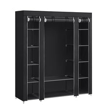 Closet Falts, Negro, Variedad de Entrepaños en Tela