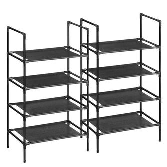 Zapatero Vellot 4 Niveles, Negro, dos juegos de estante, para 10 pares de zapatos
