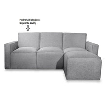 Poltrona Esquinera Izquierda Living (77x72x75) Gris Menphis