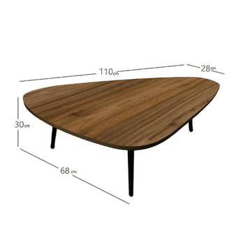 Mesa De Centro Gota 30x110x68cm Amaretto