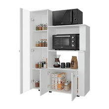 Alacena Multiusos Aldan, Blanco Kronos, con 3 Entrepaños y 3 Puertas ZF