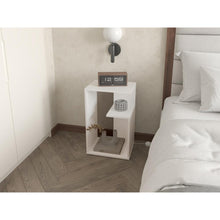 Mesa Auxiliar Evert, Blanco Duqueza Y Blanco Kronos, con diseño moderno y espacio para ubicar objetos ZF