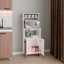 Modulo Microondas Brisan, Blanco Duqueza y Bardolino, con gran capacidad de almacenamiento