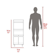 Modulo Microondas Brisan, Blanco Duqueza y Bardolino, con gran capacidad de almacenamiento