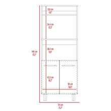 Modulo Microondas Brisan, Blanco Duqueza y Bardolino, con gran capacidad de almacenamiento