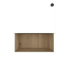 Gabinete de baño Bath, Blanco y Café Claro, con puerta batiente