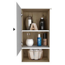 Gabinete de baño Bath, Blanco y Café Claro, con puerta batiente