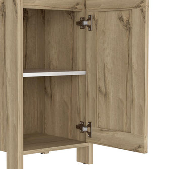 Mueble Auxiliar de Baño Aqua, Blanco Duqueza y Café Claro,  con amplio espacio de almacenamiento