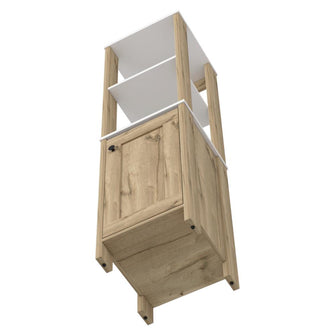 Mueble Auxiliar de Baño Aqua, Blanco Duqueza y Café Claro,  con amplio espacio de almacenamiento
