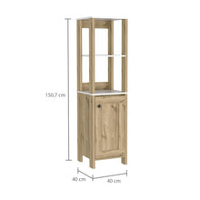 Mueble Auxiliar de Baño Aqua, Blanco Duqueza y Café Claro,  con amplio espacio de almacenamiento