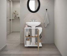 Mueble Para Lavamanos Pili, Blanco Duqueza y Fresno Europeo, No incluye Lavamanos