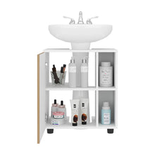 Mueble Para Lavamanos Pascuale, Blanco Duqueza y Fresno Europeo, No incluye Lavamanos