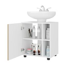 Mueble Para Lavamanos Pascuale, Blanco Duqueza y Fresno Europeo, No incluye Lavamanos