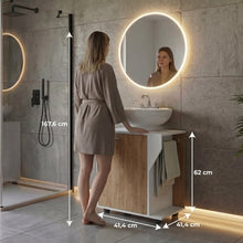 Mueble Para Lavamanos Pili, Kronos Blanco y Kronos Fresno, No incluye Lavamanos ZF