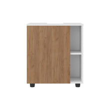 Mueble Para Lavamanos Pascuale, Blanco Duqueza y Fresno Europeo, No incluye Lavamanos ZF