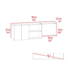 Gabinete Superior Boreal, Blanco Duqueza y Fresno Europeo, Incluye locero y platero