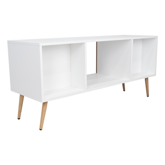 Mesa de Centro Mirabella ECO, Blanco y Lenno, con un Cajón y Dos Puertas Batientes