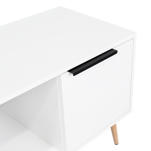 Mesa de Centro Mirabella ECO, Blanco y Lenno, con un Cajón y Dos Puertas Batientes