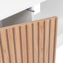 Mesa de Centro Mirabella ECO, Blanco y Lenno, con un Cajón y Dos Puertas Batientes