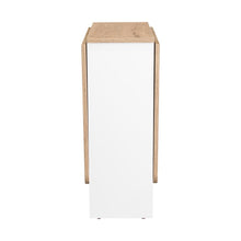 Mesa Auxiliar de Cocina Plegable Merida, Blanco y Macadamia, con Amplia Superficie