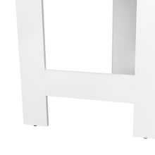 Mesa Auxiliar de Cocina Plegable Merida, Blanco y Macadamia, con Amplia Superficie