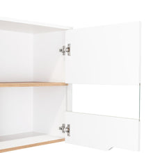 Gabinete Superior Soler, Blanco y Macadamia, con dos puertas y facil instalación  100