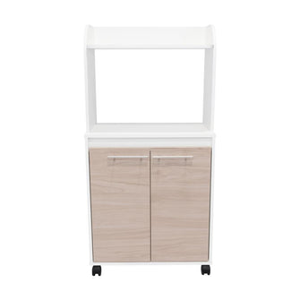 Módulo Microondas Kova, Beige y Blanco Duqueza, con Dos Puertas Batientes
