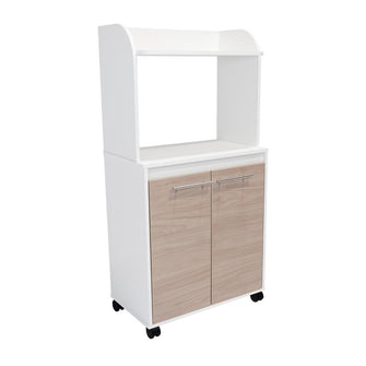 Módulo Microondas Kova, Beige y Blanco Duqueza, con Dos Puertas Batientes