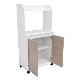 Módulo Microondas Kova, Beige y Blanco Duqueza, con Dos Puertas Batientes