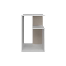 Mesa Auxiliar Evert, Blanco Y Cocoa, con diseño moderno y espacio para ubicar objetos ZF