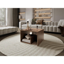 Mesa de Noche Evert, Nogal y Wengue, con diseño moderno y espacio para ubicar objetos ZF