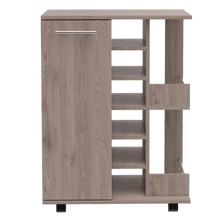 Bar Cart Argus, Humo, con Puerta y Patas con Rodachines