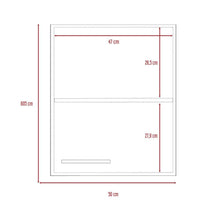 Mueble Aéreo Delhi, Humo y Blanco, con Una Puerta Batientes
