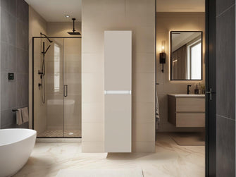 Mueble  Auxiliar para Baño High, Capri y Kronos Blanco, con espacio para almacenar objetos y es de facil instalación ZF