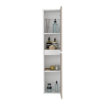 Mueble  Auxiliar para Baño High, Capri y Kronos Blanco, con espacio para almacenar objetos y es de facil instalación ZF