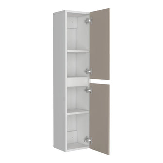 Mueble  Auxiliar para Baño High, Capri y Kronos Blanco, con espacio para almacenar objetos y es de facil instalación ZF