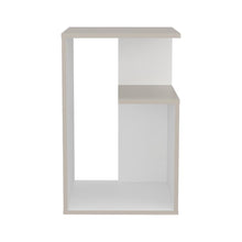 Mesa Auxiliar Evert, Capri y Blanco, con diseño moderno y espacio para ubicar objetos