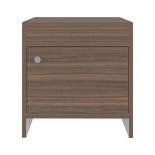 Mesa de Noche Tutto, Avellana y Blanco, con Un Cajón Amplio Ideal Para Espacios Pequeños X2