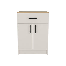 Mesa Auxiliar de Cocina Mayorca, Capri y Fresno Europeo, con espacio para guardar insumos ZF